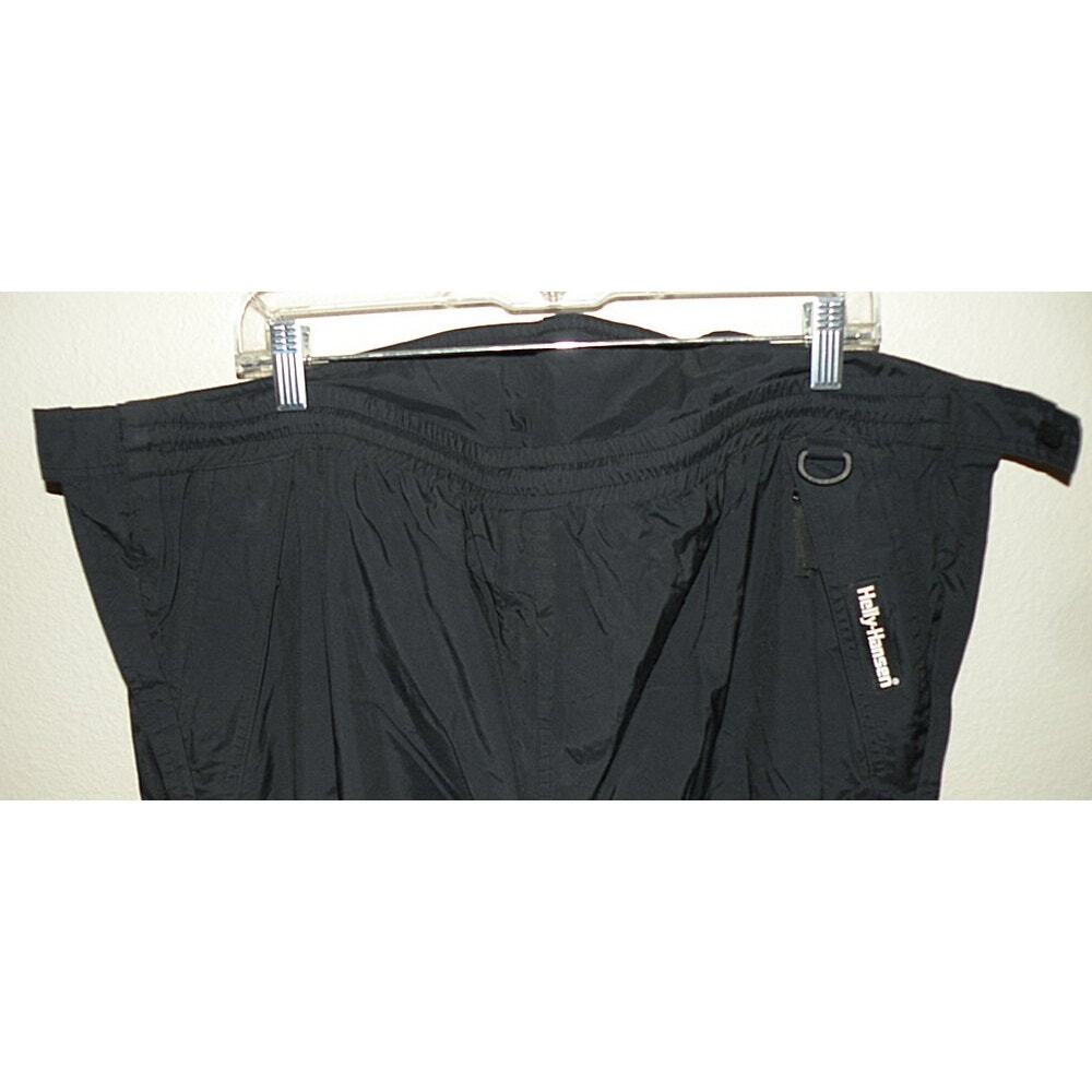 Helly Hansen Men’s XXL Nylon Helly-Tech Snow Ski Pants Black Waterproof Zip Legs - Picture 2 of 3